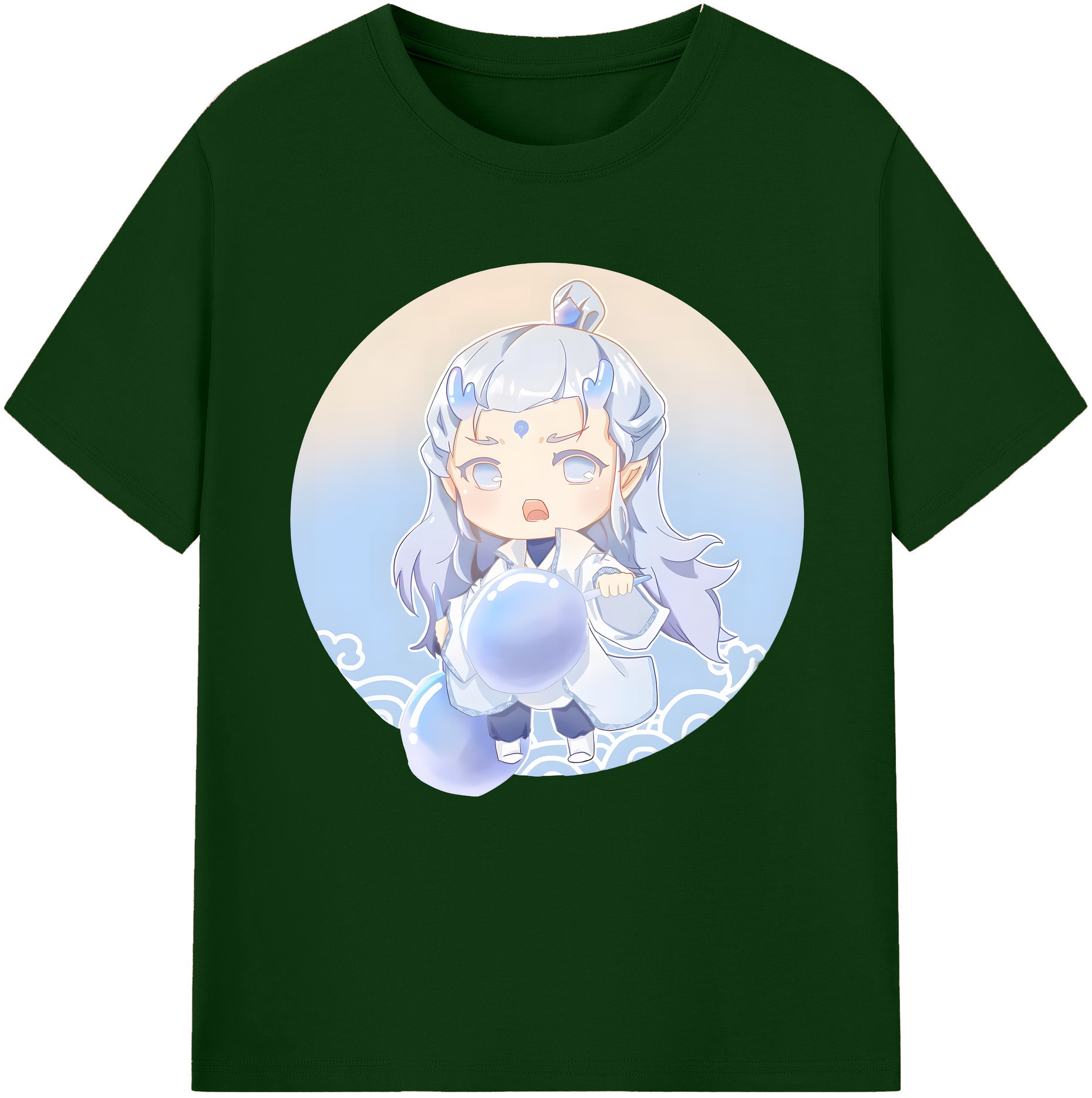 （画像用） Ne Zha 2 ナタ 魔童の大暴れ 綿100％半袖Tシャツ（フロントプリント）